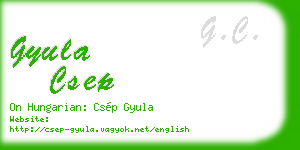 gyula csep business card